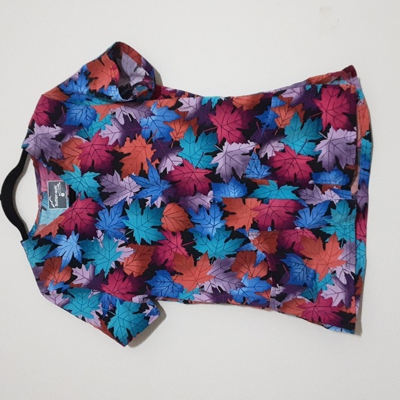 Butter Soft Medical Scrubs Women S Colorful Leaf and Abstract Pattern bundle 2 - Picture 10 of 10